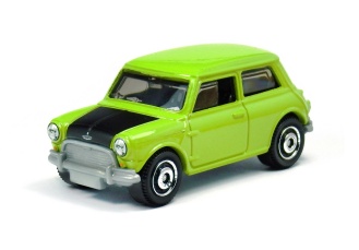 Matchbox Austin Mini Cooper in lime green (1964 model).