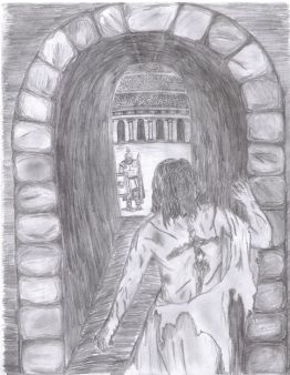 DQR character, Jason, enters the Colosseum.